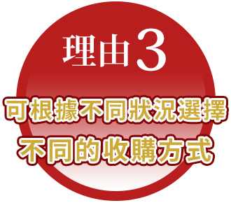 可根據不同狀況選擇不同的收購方式