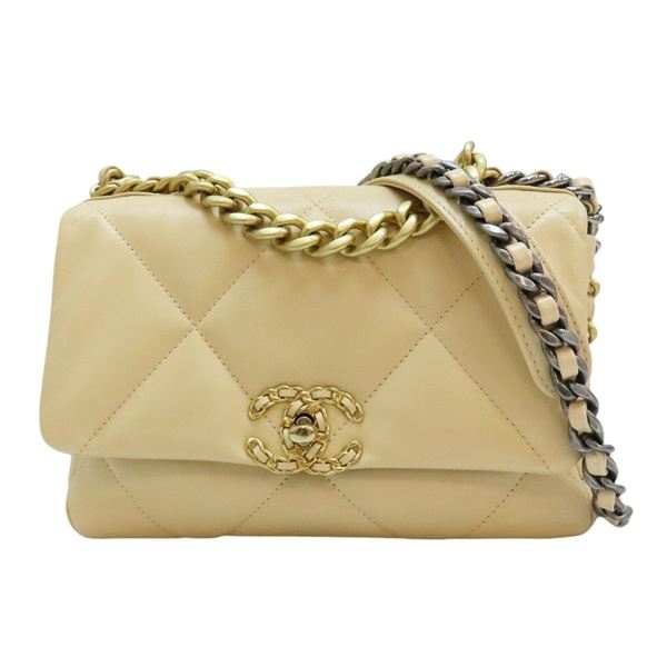 CHANEL 杏色19包26cm 台北本店
